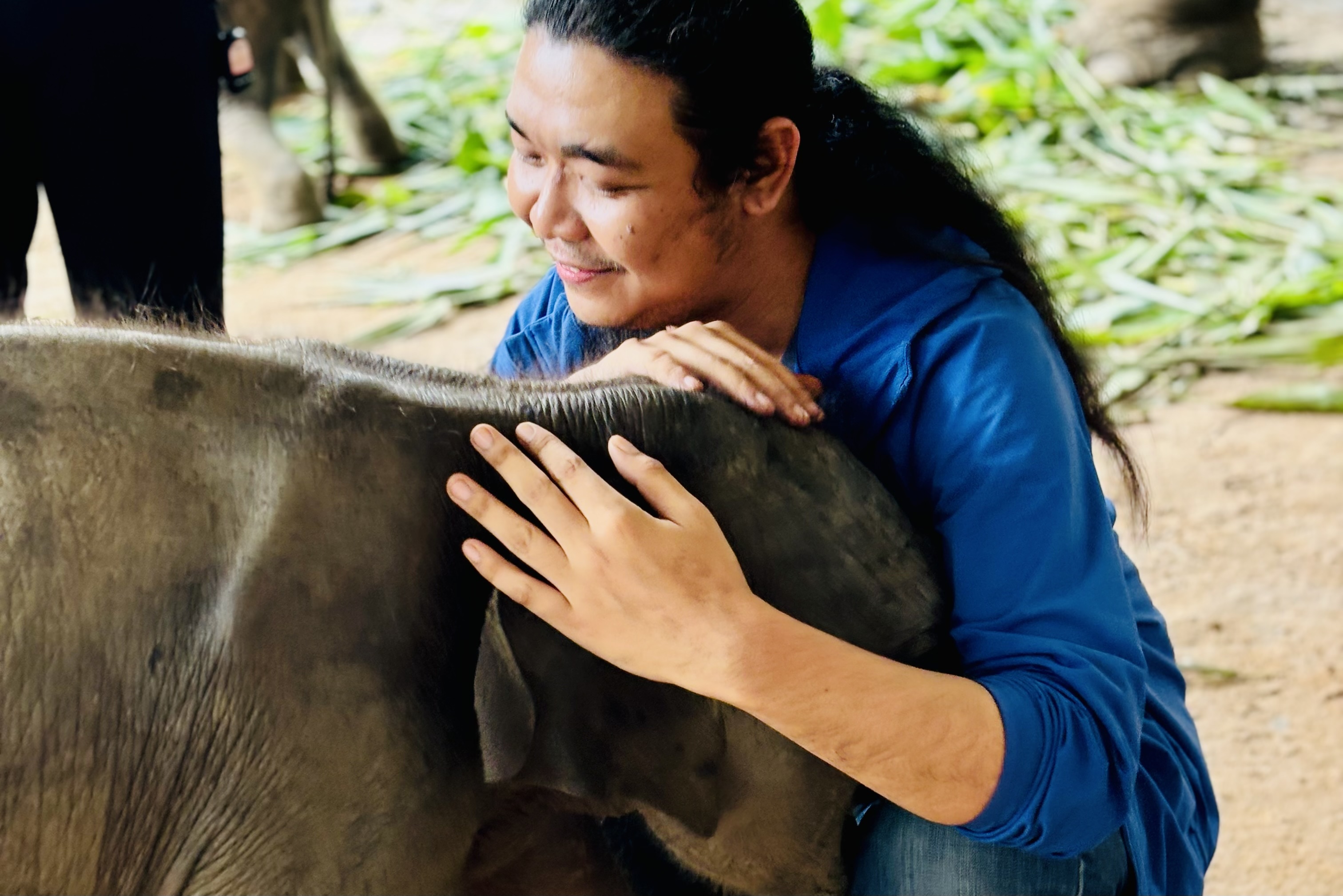 My girlfriend and I at Winga Baw Elephant Camp.